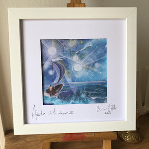 Adventure into the Unknown III- small frame 8 by 8 inch