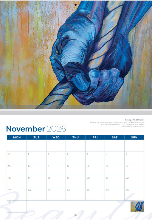 Beauty from ashes- Chris Duffett Art Calendar 2026