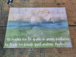 The Colours of Psalm 23 A6 postcard prints