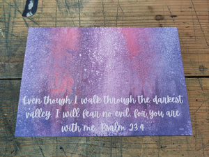 The Colours of Psalm 23 A6 postcard prints