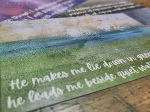 The Colours of Psalm 23 A6 postcard prints