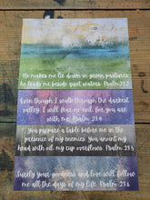 The Colours of Psalm 23 A6 postcard prints