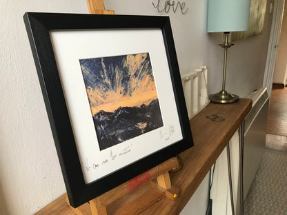 We Can Move These Mountains-  (Small Square Print)