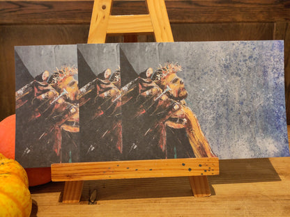 Nail Scarred Hands, A5 print