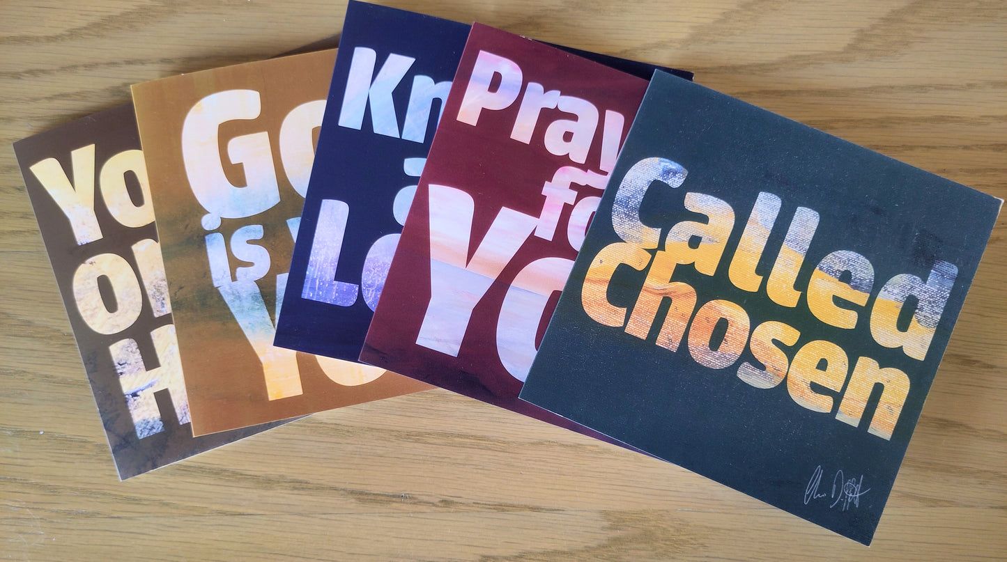 NEW! Greeting Cards. Set of 5 in a pack or choose individual ones!