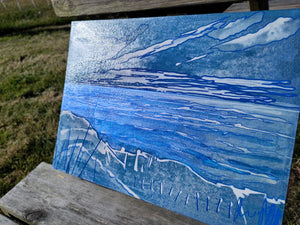 Bathed In Blue and Silver, original painting or choose limited edition (only 10 in print) below.