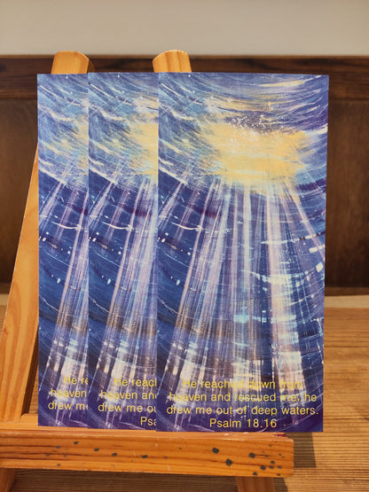 He reached down, small print