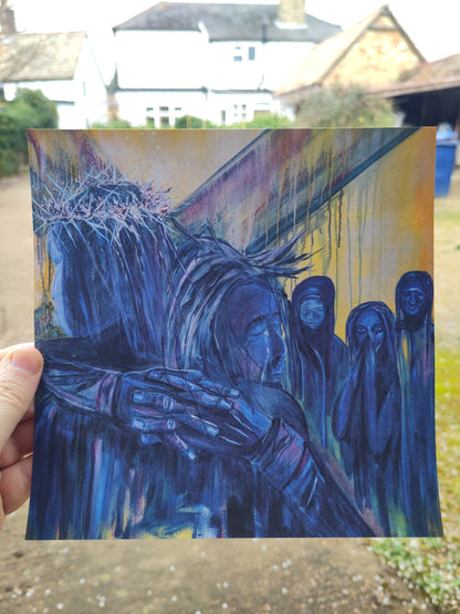 Jesus meets the woman of Jerusalem. PACKS of 10 prints for £5!