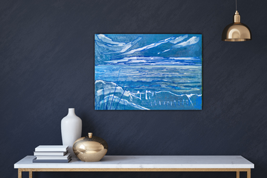 Bathed In Blue and Silver, original painting or choose limited edition (only 10 in print) below.