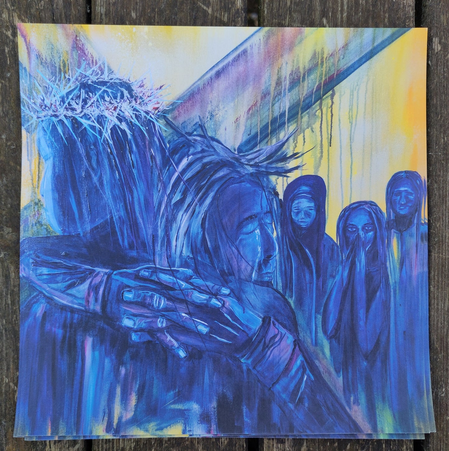 Jesus meets the woman of Jerusalem. PACKS of 3 FREE prints worth £9 or PACKS of 10 prints for £5! Only available until the 27th March.