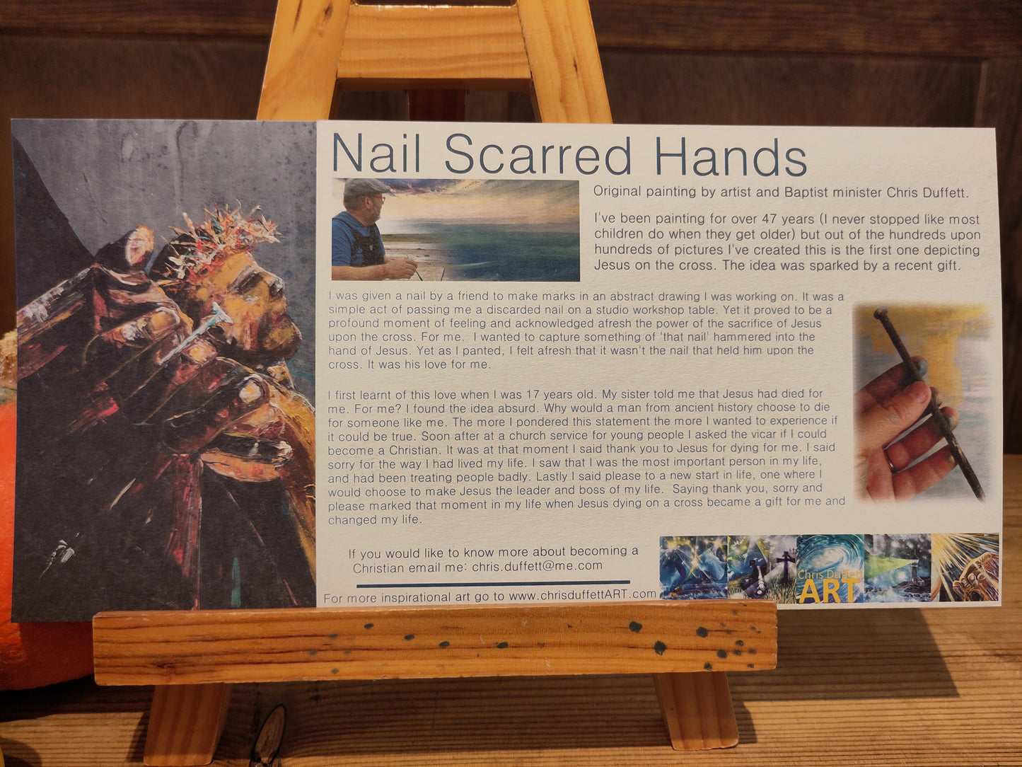 Nail Scarred Hands, A5 print