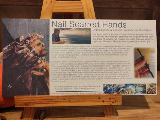 Nail Scarred Hands, A5 print