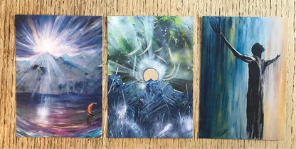 Psalm 27: A Triptych depicting 3 verses from the Psalm.