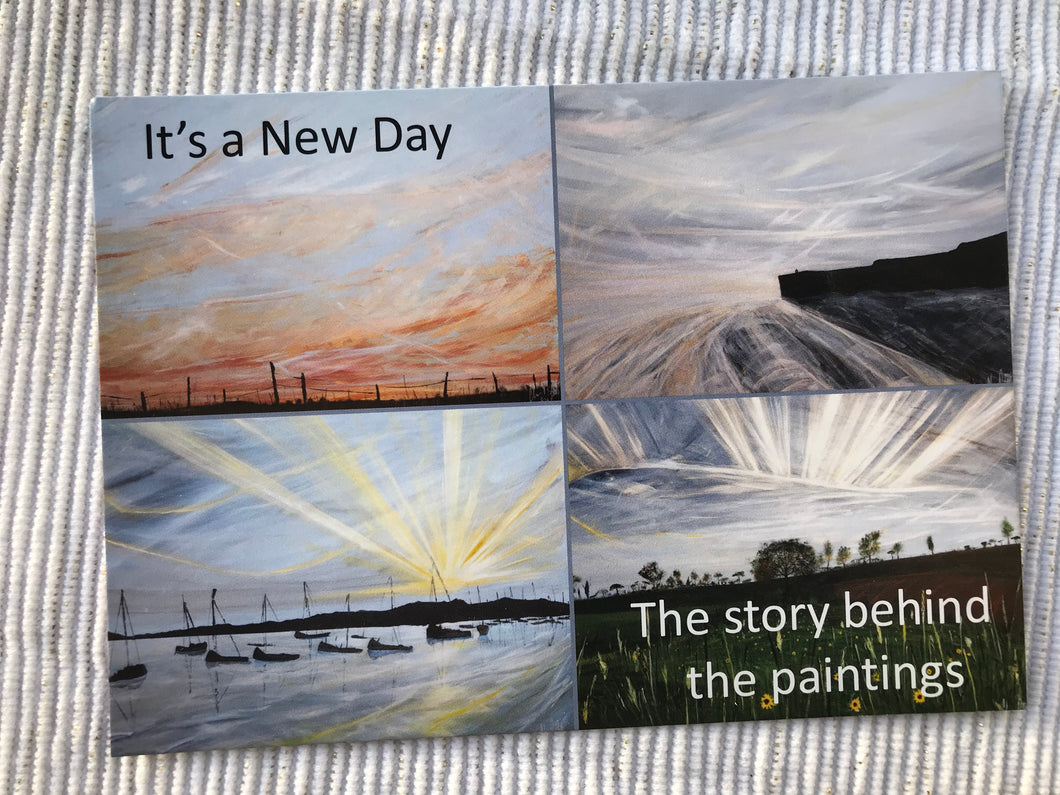 ‘The story behind the paintings’ postcard.
