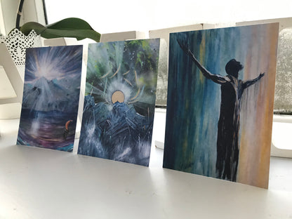 Psalm 27: A Triptych depicting 3 verses from the Psalm.