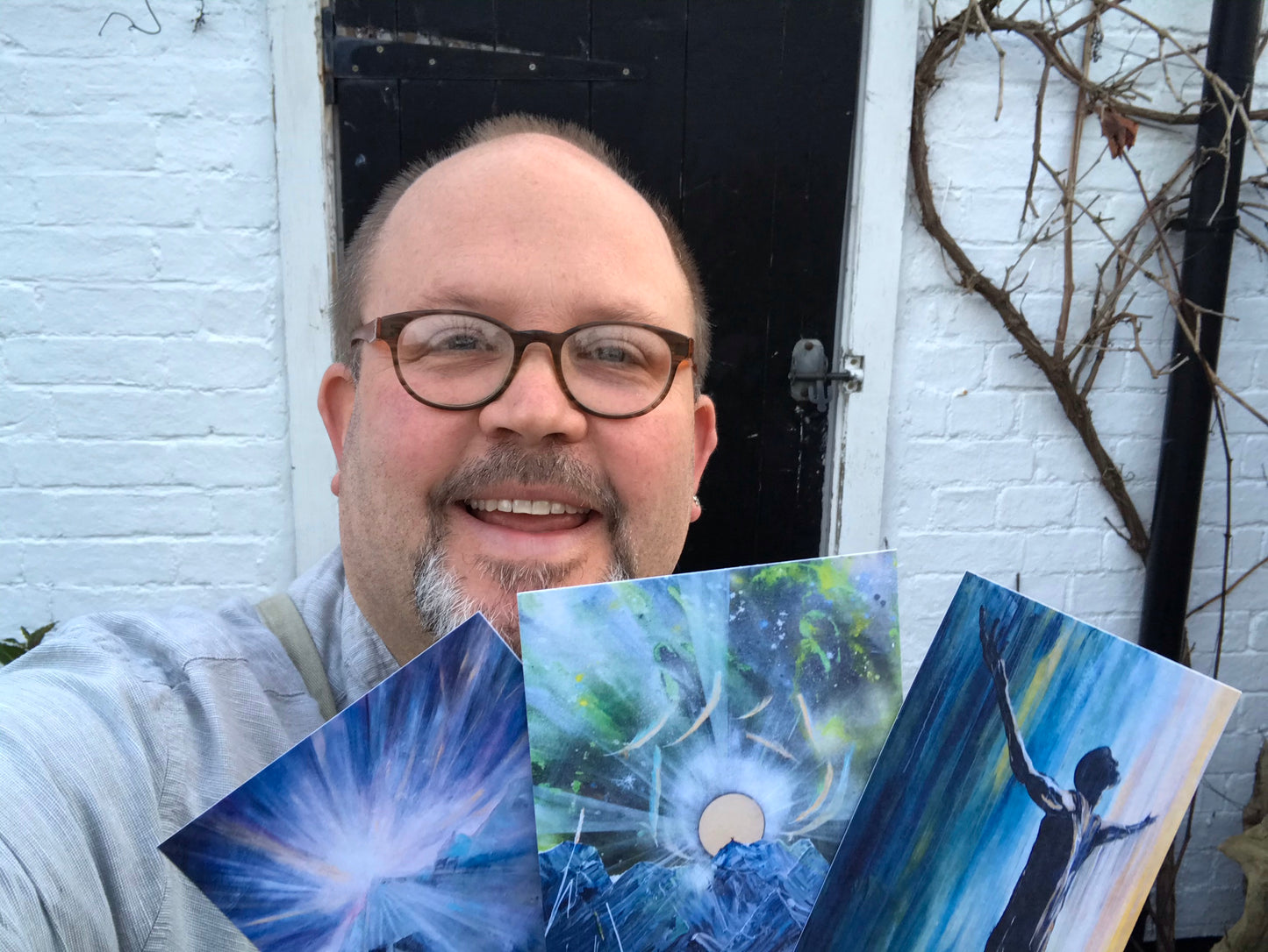 Psalm 27: A Triptych depicting 3 verses from the Psalm.