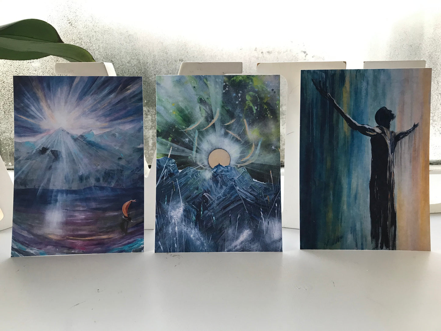 Psalm 27: A Triptych depicting 3 verses from the Psalm.