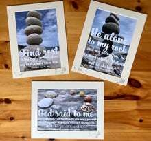 Land art posters with scripture