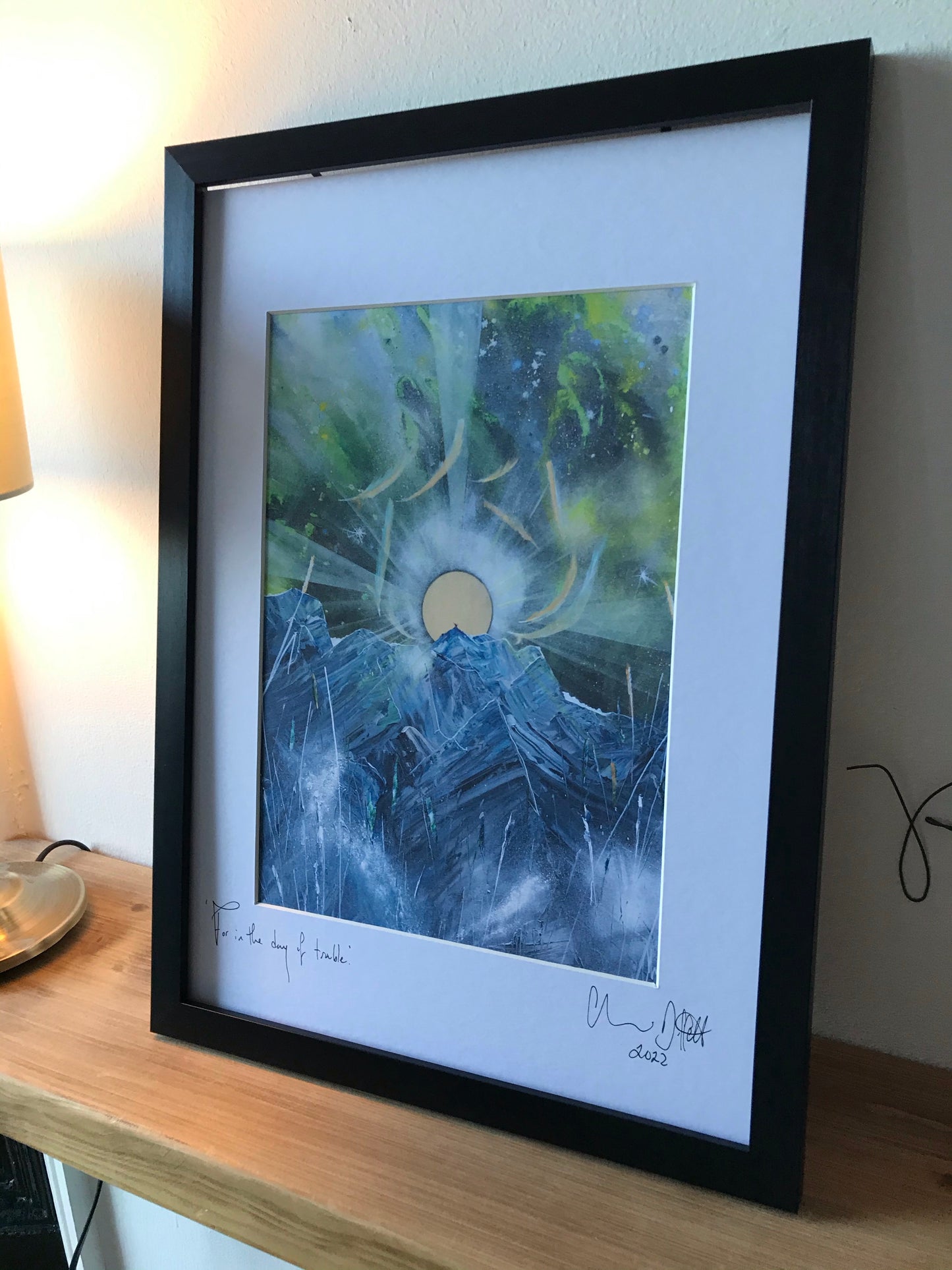 Psalm 27: A Triptych depicting 3 verses from the Psalm.