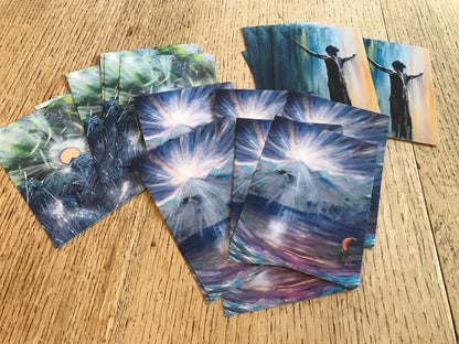 Psalm 27: A Triptych depicting 3 verses from the Psalm.