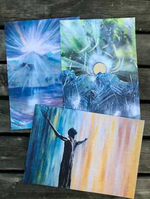 Psalm 27: A Triptych depicting 3 verses from the Psalm.