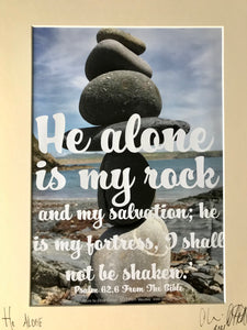 Land art posters with scripture