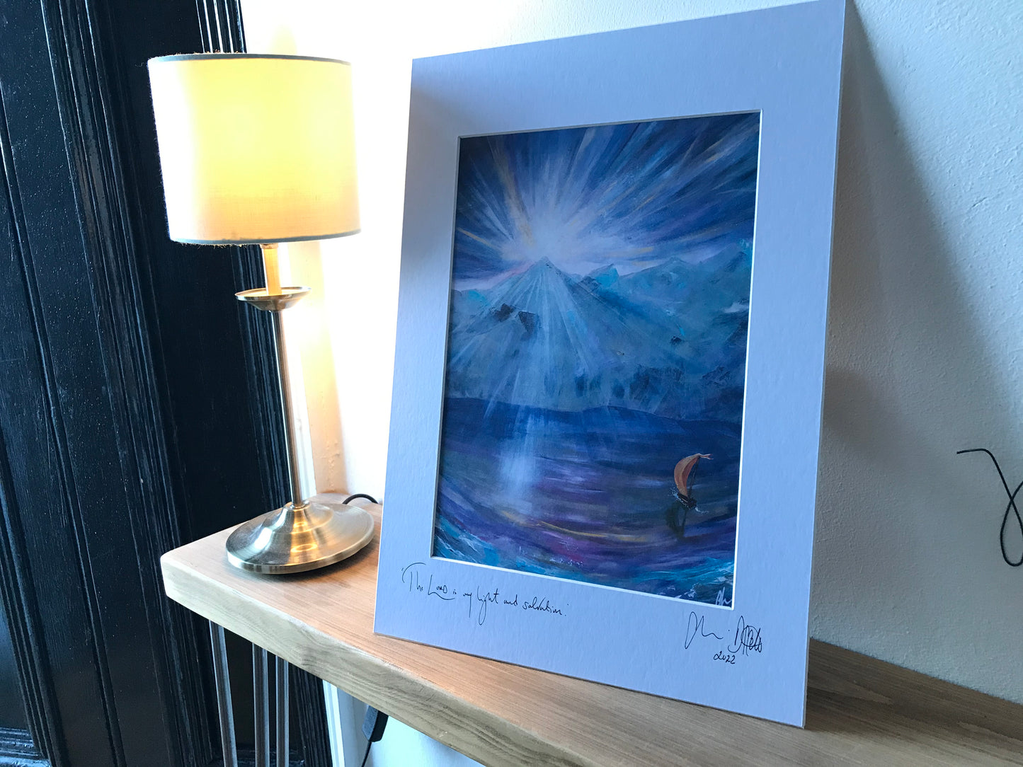 Psalm 27: A Triptych depicting 3 verses from the Psalm.