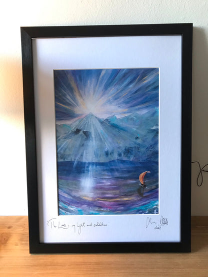 Psalm 27: A Triptych depicting 3 verses from the Psalm.