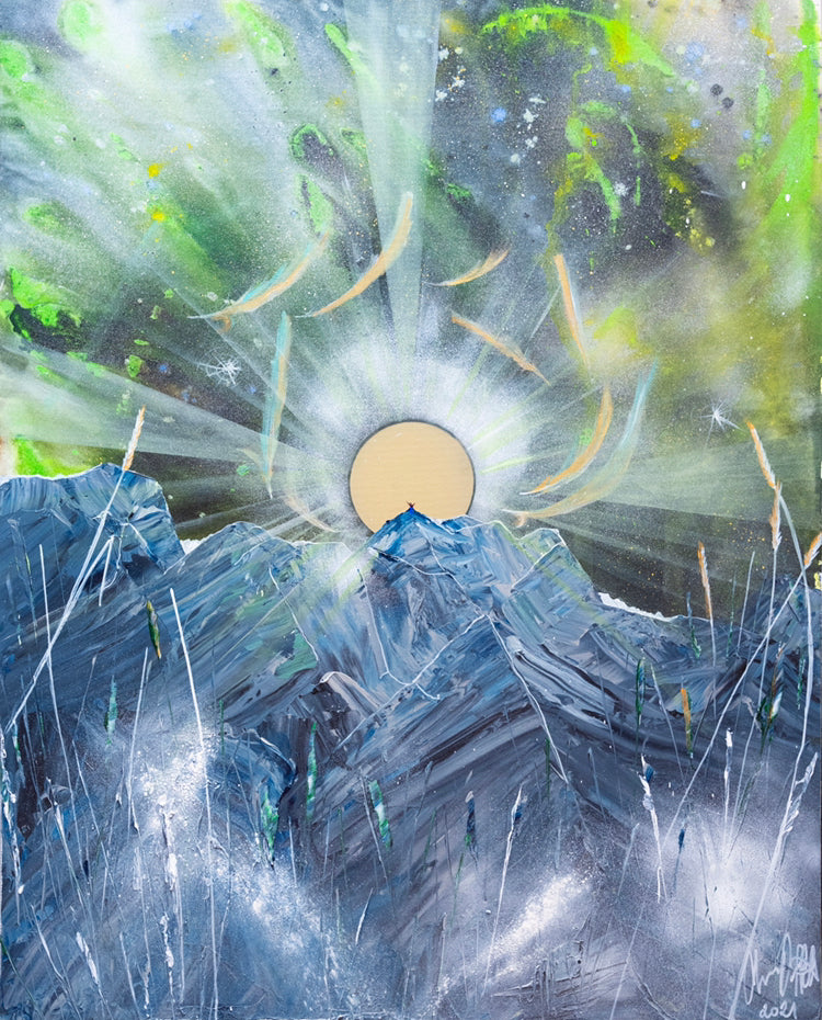 Psalm 27: A Triptych depicting 3 verses from the Psalm.