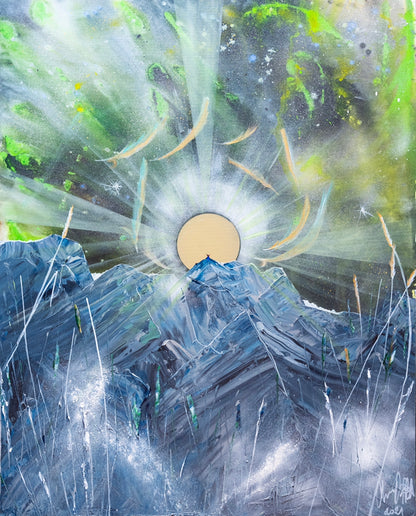 Psalm 27: A Triptych depicting 3 verses from the Psalm.