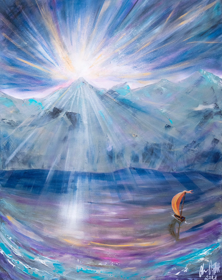 Psalm 27: A Triptych depicting 3 verses from the Psalm.