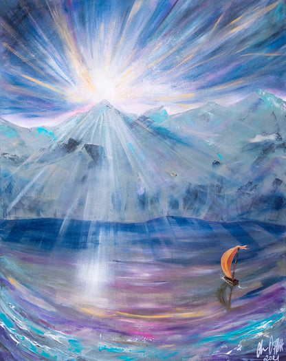 Psalm 27: A Triptych depicting 3 verses from the Psalm.