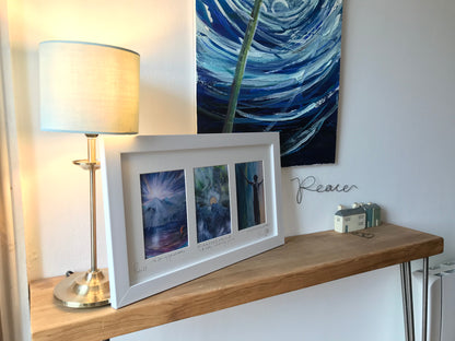 Psalm 27: A Triptych depicting 3 verses from the Psalm.